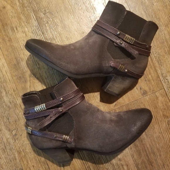 Firenze Leather Strappy Ankle Boots Booties - Picture 1 of 5